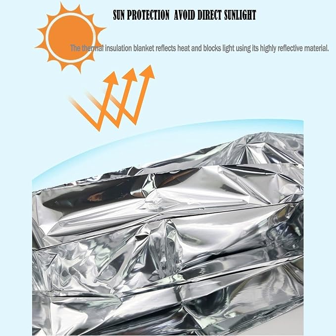 4-Pack Mylar Emergency Thermal Blankets - Waterproof Windproof Survival Gear for Camping, Hiking & Marathons - Retains 95% Body Heat, Tear-Resistant, Reusable Space Blanket (82.7"x63" & 82.7"x51.2")