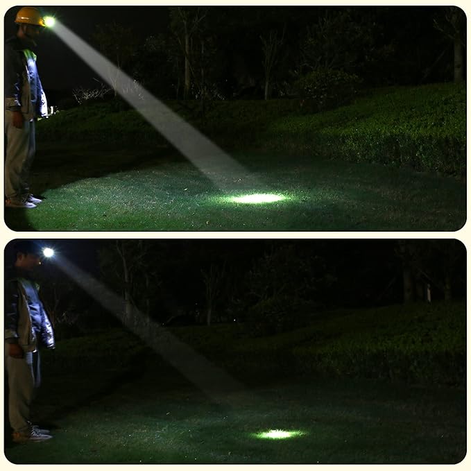 Rechargeable LED Mining Light, Underground Miner Headlamp with Waterproof & Explosion-Proof Design, Super Bright Cap Lamp for Coal Mining, Coon Hunting, Camping, Fishing, Hiking, Outdoor Work