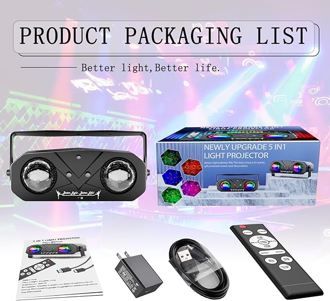 Party Lights Starry Sky Projector Ocean Wave Projector 3 in 1, DJ Dicso Ball Home Light with Remote Control, Suitable Parties Night Light Bedroom Home Theater Ceiling Room Decor Magic Corridor