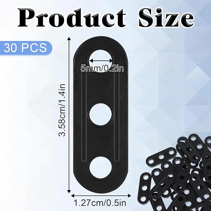 Rope Tightener, 30 PCS Tent Rope Tensioners Plastic Cord Tensioners Tent Wind Ropes Buckle Fasteners 3 Hole Paracord Tensioner Ropes Adjuster for Camping Hiking Picnic Outdoor Activities, Black