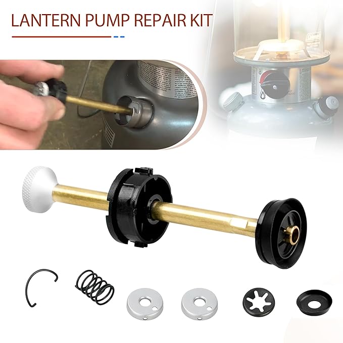 10 Pcs String Tie Lantern Mantles for Coleman - with Lantern Pump Repair Kit Fits for Coleman Lantern Mantle Outdoor Camping Fueled Replacement and Lantern Lighting