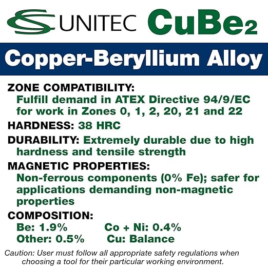 CS Unitec | Non-Sparking Pick Head Axe | 4 lbs. | TUV Certified | Copper Beryllium | Non-Magnetic | Corrosion Resistant | EX1203-1850B