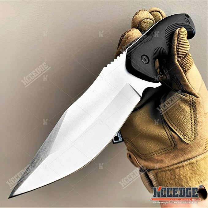KCCEDGE BEST CUTLERY SOURCE Tactical Knife Hunting Knife Survival Knife 9" Full Tang Fixed Blade Knives Camping Accessories Camping Gear Survival Kit Survival Gear and Equipment Tactical Gear 80213