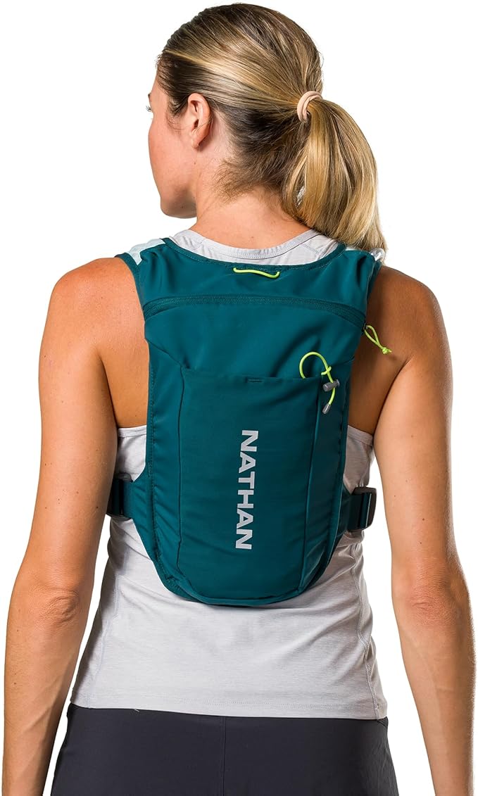 Nathan QuickStart 1.5L Hydration Pack Vest with Bladder or flasks, Storage Pockets, Breathable Moisture-Wicking Fabric, Adjustable Straps for Running, Hiking, Walking, Marathons, Obstacle Races