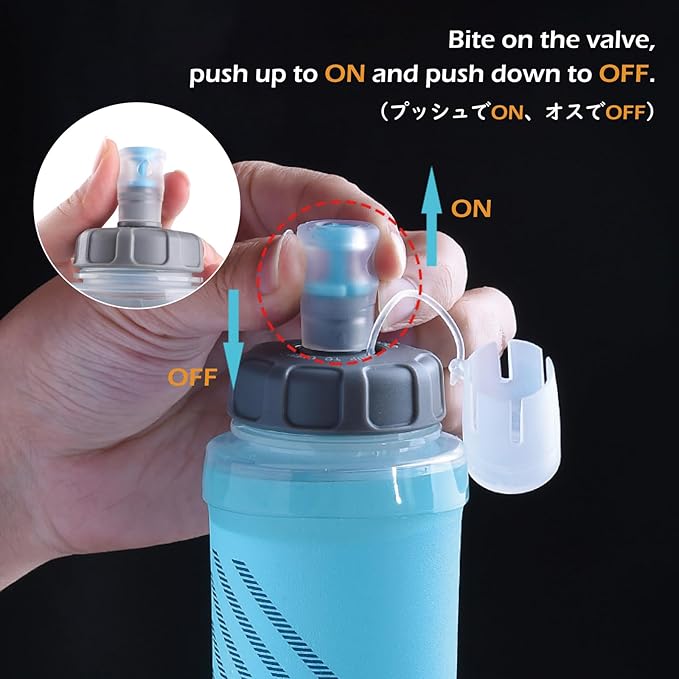 TRIWONDER Soft Flask Collapsible Water Bottles Running Bottle BPA-Free Foldable Handheld Runner Water Flask for Hydration Pack Marathon Hiking Cycling Climbing Travel