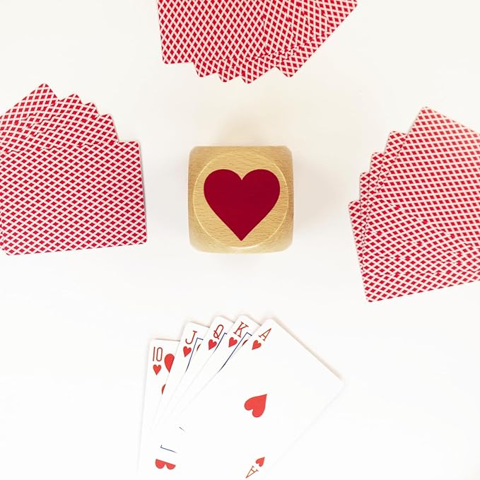 Euchre Markers Cube (2.4 in) Pinochle Bridge Playing Cards Whist Cards Marker Dice Euchre Card Deck Marker Game Dice Indicator Gifts for Euchre Pinochle Bridge Enthusiasts (1 Pc)