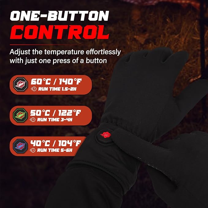 Dr.Warm Heated Glove Liners for Men Women, Thin Heated Work Gloves with Touch Screen Fingers Rechargeable Battery Heated Gloves, Hand Warmers for Winter Driving, Typing, Running