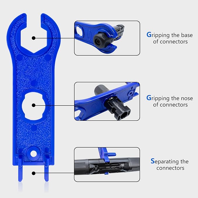 80PCS Solar Connectors, 40 Pairs IP67 Waterproof Solar Panel Connectors with 2 Spanners, Suitable for Solar Wire 14-10 awg.(Without Solar Crimper)