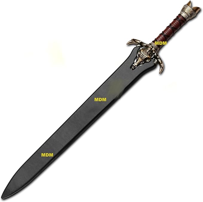 Custom Handmade Conan The Barbarian Father Sword, Atlantean Conan Sword Real, Viking Swords Viking Gifts for Men Prop Tools Axe Shield Armor Knife Real
