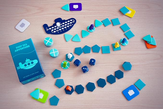 Oink Games Deep Sea Adventure Boost ??Push-Your-Luck Family Board Game | 2?? Players | Ages 8+ | Portable Travel Game