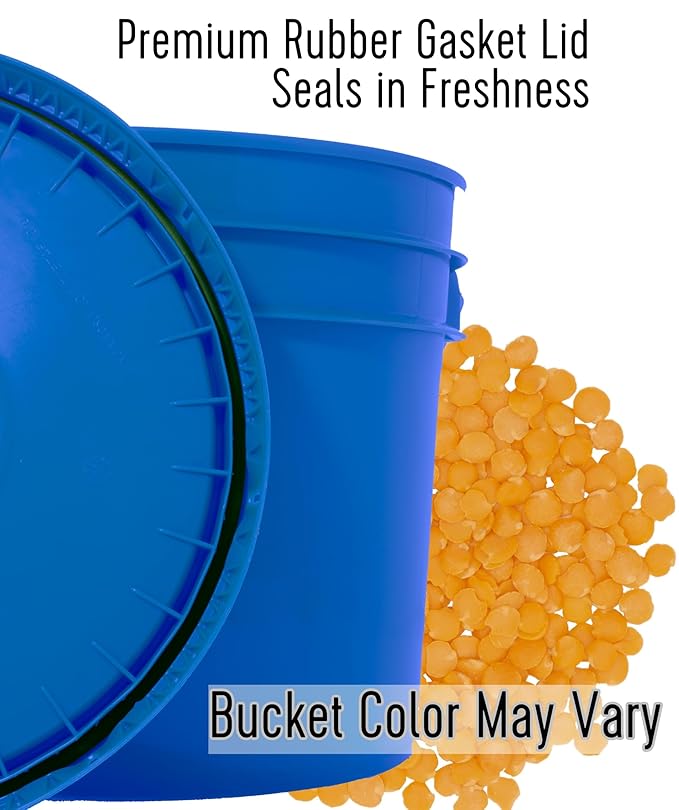 CLEAR CREEK Certified Glyphosate Residue Free Red Lentils | 25 lbs Bucket | Non-GMO | Kosher | Vegan | Non-Irradiated (Will Sprout) | Emergency Food