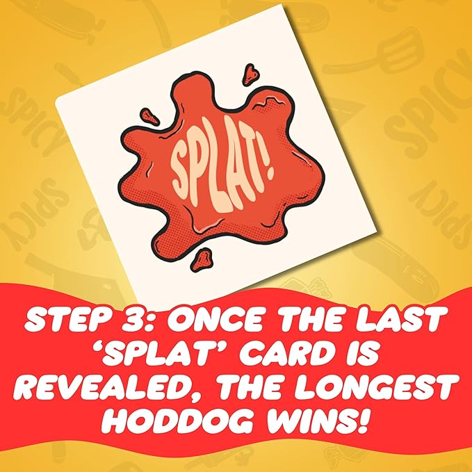 Joking Hazard Hoddog Card Game ??82 Cards for Kids & Adults, Race to Build The Longest Hoddog with Fun & Strategy, Includes Ketchup Splat Cards & Rulebook