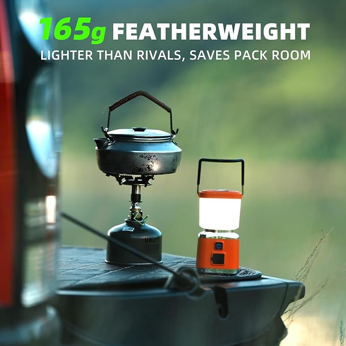 Allspark LED Camping Lantern Rechargeable,Dimmable Magnetic Camping Light,1000LM, 4 Light Modes,Waterproof Tent Lights,Emergency Light for Home Power Outages, Hurricane, Storm,Outdoor Hiking(Orange)