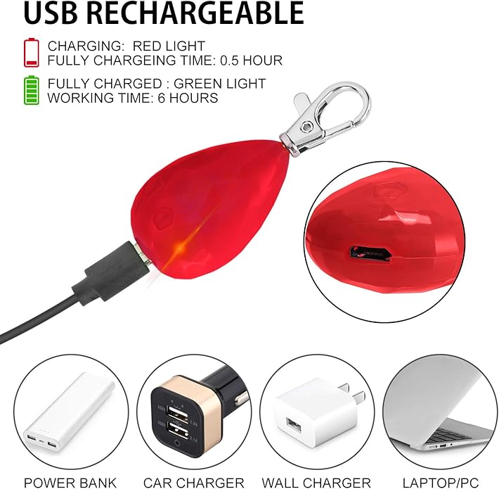 2-Pack Rechargeable Dog Light, Dog Collar Light,Waterproof ,3 Modes LED Dog Safety Lights,Multiple Color Options,Clip On Collar, Leash or Harness,Night Light for Running ,Climbing,Camping or Bike