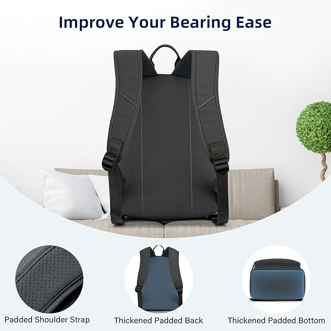 Carry On Travel Backpack For Men Women, 13 Inch Small Mini Work Bag Personal Item Backpacks, Camping Back Pack Lightweight Hiking Daypack For Office Nurse Commuter (Dark Gray)