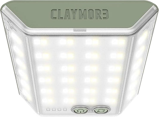 CLAYMORE 3Face Mini (Moss Green) - Lightweight and Portable LED Area Light for Outdoors, Camping, Tent, Emergency, and Industrial Use. Rechargeable Lantern with USB-C, Up to 60 Hours Battery Life.