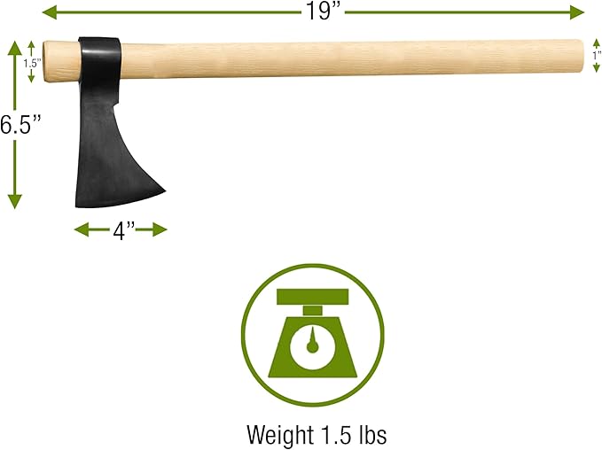Throwing Axe - Win Your Next Viking Throwing Tomahawk Competition! 19" Hand Forged Hatchet from High Carbon Steel, NMLRA Approved, 100% Guaranteed from Defects