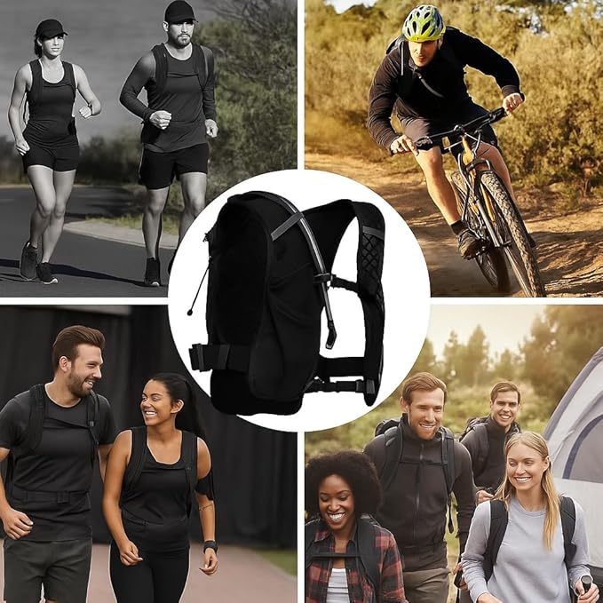 Nathan QuickStart 1.5L Hydration Pack Vest with Bladder or flasks, Storage Pockets, Breathable Moisture-Wicking Fabric, Adjustable Straps for Running, Hiking, Walking, Marathons, Obstacle Races