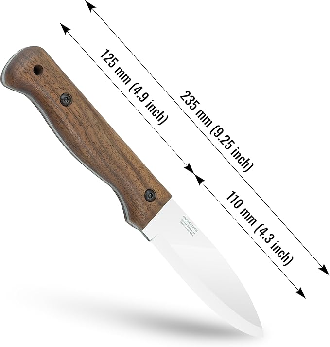 BPSKNIVES B1 CSH - Fixed Blade Outdoor Bushcraft Knife - Carbon Steel Perfect Camping Knife Tactical Knives - Bushcraft Camping EDC Hunting Knives Survival