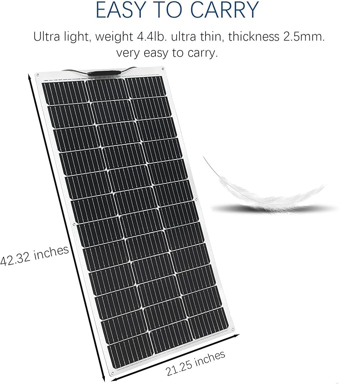 XINPUGUANG Flexible Solar Panel 100W 12V Monocrystalline 400W Solar Kit 40A Charge Controller Extension Cable Battery Cable Off-Grid for RV Boat Cabin Tent Car (400W-1)