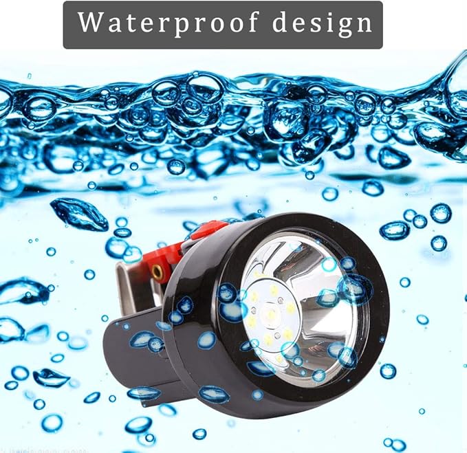 Rechargeable LED Mining Headlamp, Waterproof Explosion-Proof Miner Cap Light, High Power Helmet Headlamp for Coal Mining, Coon Hunting, Night Work, Hiking, Caving, Outdoor Adventure