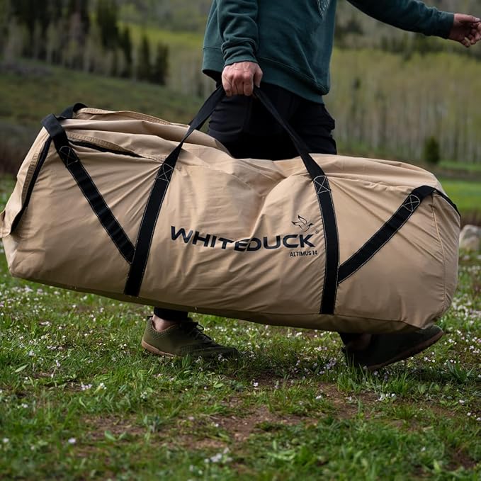 WHITEDUCK Altimus Canvas Tent with Stove Jack, Waterproof, 4 Season Luxury Camping and Glamping Tent Outdoor