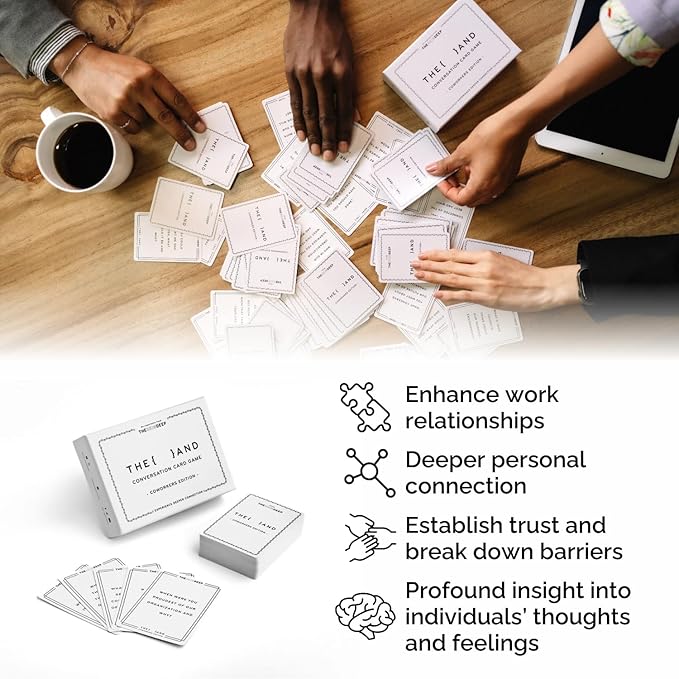 (THE AND) Coworkers Edition - 199 Icebreaker Conversation Cards for Workplace - Team Building Game for Work - Fun Office Activity to Break The Ice and Get to Know Your Teammates by The Skin Deep