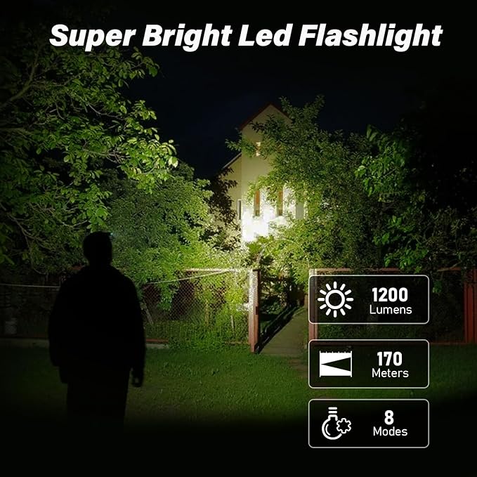 Sofirn SP31 V3.0 Pocket Flashlight Rechargeable, 1200 High Lumen Tactical Flashlight with Powerful LED, Dual Switches and Buck Constant Current Circuit for Home, Emergency, Heavy Duty (519A / Green)