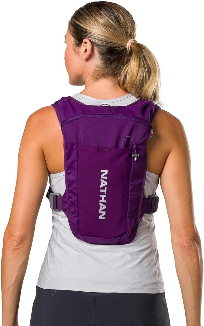 Nathan QuickStart 1.5L Hydration Pack Vest with Bladder or flasks, Storage Pockets, Breathable Moisture-Wicking Fabric, Adjustable Straps for Running, Hiking, Walking, Marathons, Obstacle Races