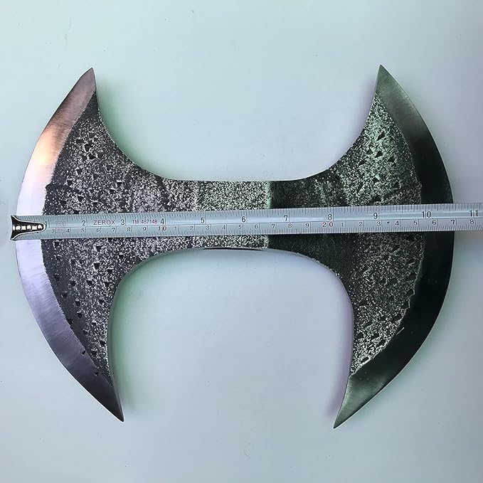MDM-0555 Custom Hand Forged Tomahawk Viking Hatchet Beared Camping Double Axe Head, 5160 HIGH Carbon Steel Twin Blade, Viking Axe Head Only Vintage Ax Viking Gift for Him 11 ''