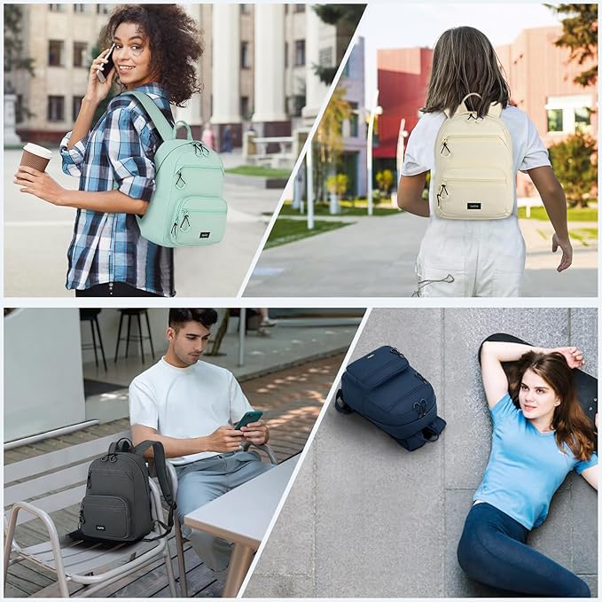 Carry On Travel Backpack For Men Women, 13 Inch Small Mini Work Bag Personal Item Backpacks, Camping Back Pack Lightweight Hiking Daypack For Office Nurse Commuter (Burgundy)