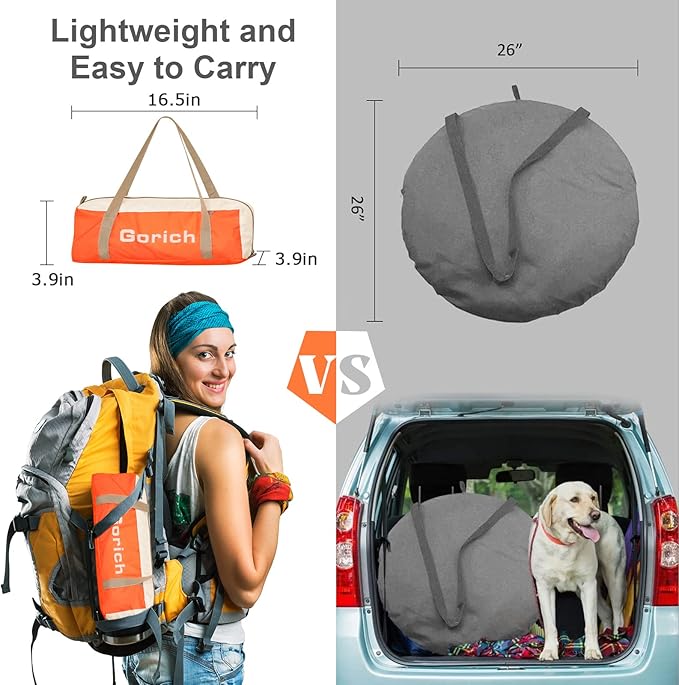 Gorich Beach Tent Sun Shelter for 3/4-5/6-7/8-10 Person with UPF 50ï¼?UV Protection, Lightweight & Easy Setup Beach Shade Canopy, Portable Beach Shade Tent Beach Cabana