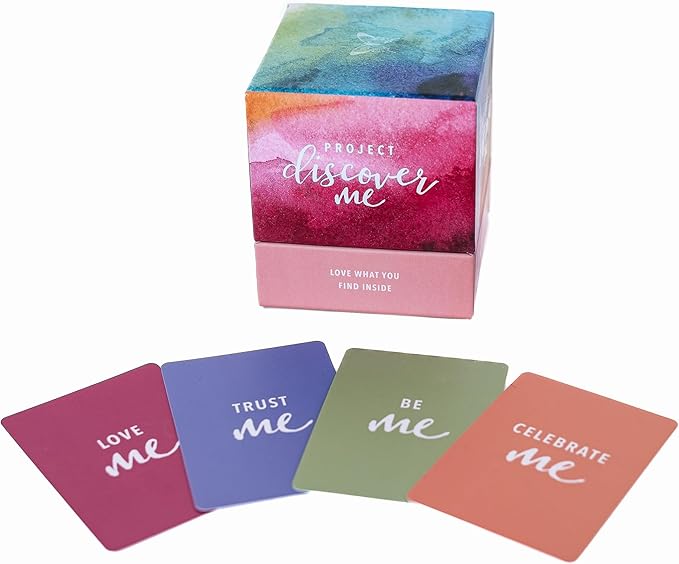 A Self-Love Game for Teenage Girls | Empowerment Tool to Inspire Self-Worth w/Questions & Conversations Based on These Core Values: Love Me | Trust Me | Be Me | Celebrate Me | PROJECT DISCOVER ME