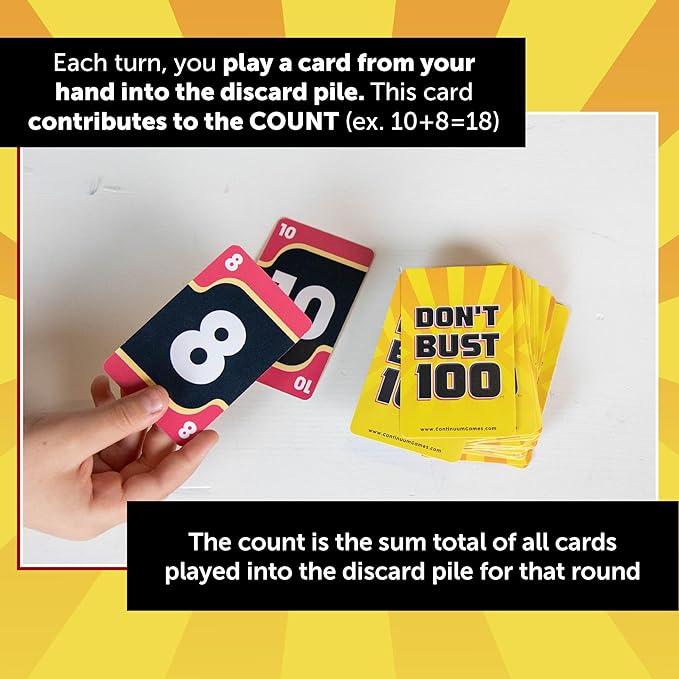 Continuum Games Don't Bust 100 Family Board Game for 3-6 Players Ages 6 and Up
