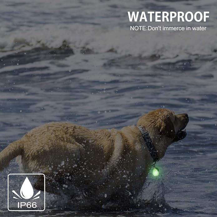 2-Pack Rechargeable Dog Light, Dog Collar Light,Waterproof ,3 Modes LED Dog Safety Lights,Multiple Color Options,Clip On Collar, Leash or Harness,Night Light for Running ,Climbing,Camping or Bike