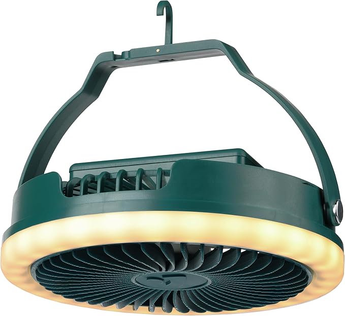 Coghlan's Portable Camping Fan with LED Light – Battery-Powered, Compact Design, Quiet Operation, USB Rechargeable for Tents, Outdoor Adventures, Emergency Use, and Travel