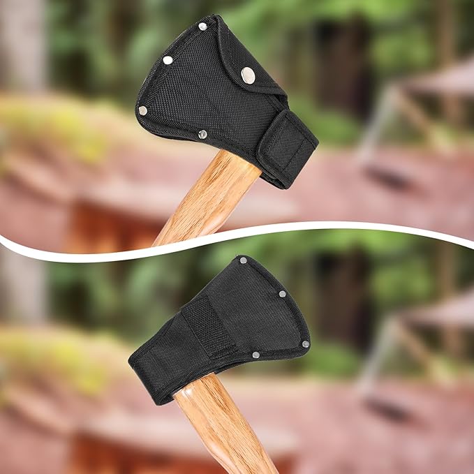 2 Pack Axe Cover,Hatchet Sheath 6.3 X 4.2 in, Nylon Axes Head Covers,Snap Axe Head Cover,Hatchets Edge Protector for Outdoor Hiking Work Camping Blade Protection,Black