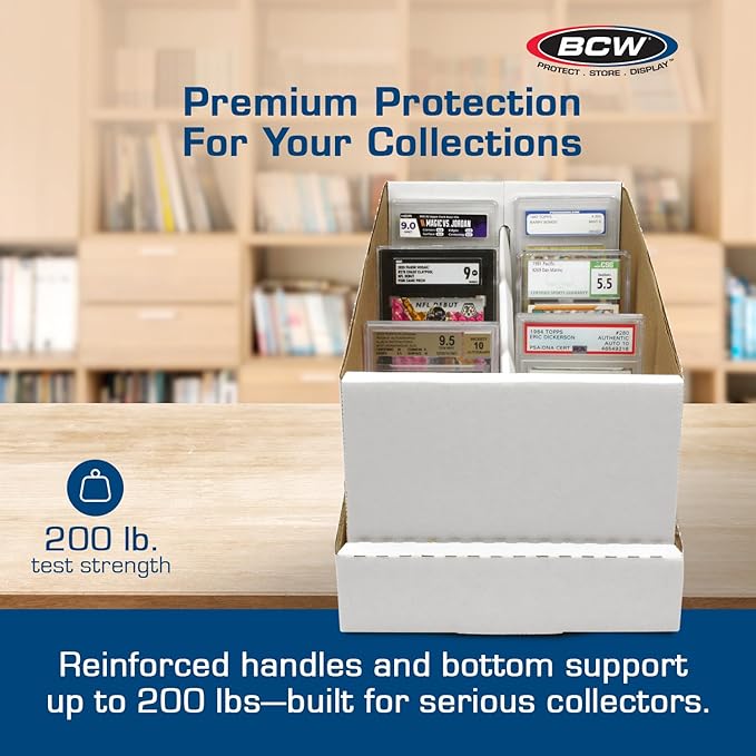BCW 3ct Graded Shoe Box - Card Storage Holds 300 Toploaders & 100 Graded Cards