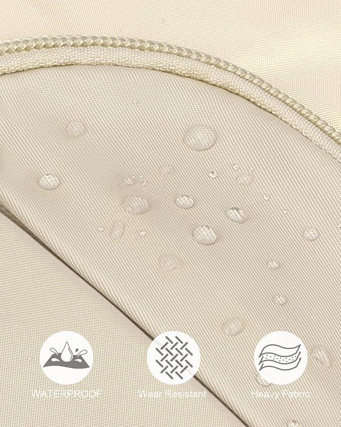 Crossbody Bags for Women Man Waterproof Sling Bag Backpack Trendy Casual Cross Body Bag with Convertible Shoulder Strap Chest Bag for Camping Hiking Travel Essentials (Ivory, Medium)