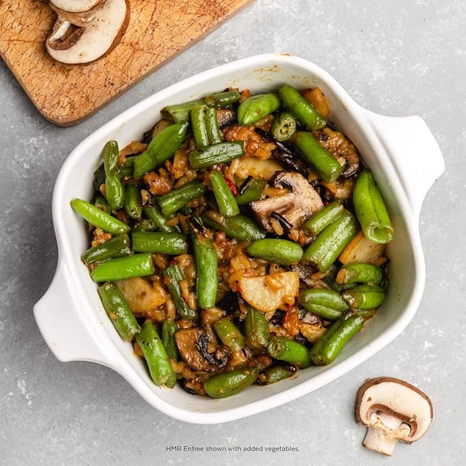 HMR Mushroom Risotto Entrée | Pre-packaged Lunch or Dinner to Support Weight Loss | Ready to Eat | Vegetarian | 12g of Protein | Low Calorie Food | 8oz Serving per Meal | Pack of 3
