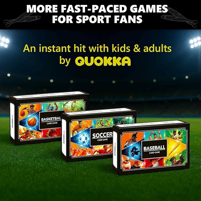 QUOKKA Baseball Fast-Paced Card Game for Kids & Adults ??128 Cards & Easy Rules ??Quick & Fun Matching Game ??2-8 Players ??Ages 8+ ??Perfect for Family Games Night, Travel and Parties