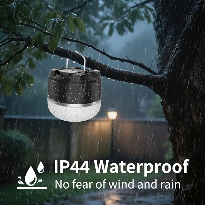 LED Camping Lantern Rechargeable, 1000LM Tent Light with 12 RGB Lighting Modes, 8000mAh Power Bank, Waterproof, Mini Flashlight with Magnetic Base for Emergency, Power Outages, Hiking, Home