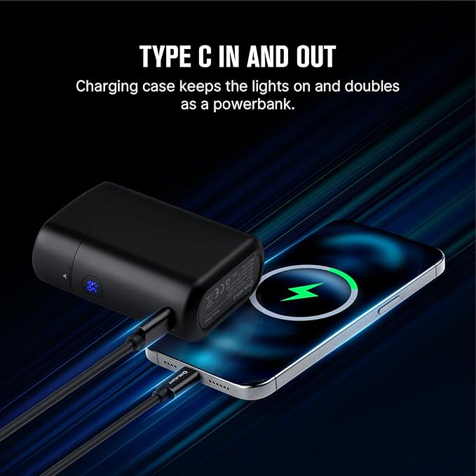 OLIGHT Baton4 Premium Edition EDC Flashlights 1300 Lumens with Type-C Charging Box, Powered by Rechargeable Battery, Small Bright Light IPX8 Waterproof for Emergencies, Outdoors (Black)