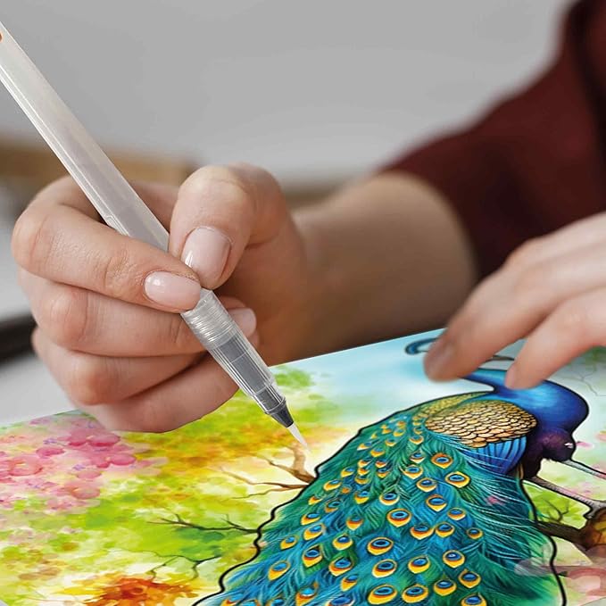 QUOKKA Dementia Activities for Seniors - Water Painting Alzheimers Products for Elderly - Reusable Activity Kits for Dementia Patients - Tropics Wildlife Relaxing Set