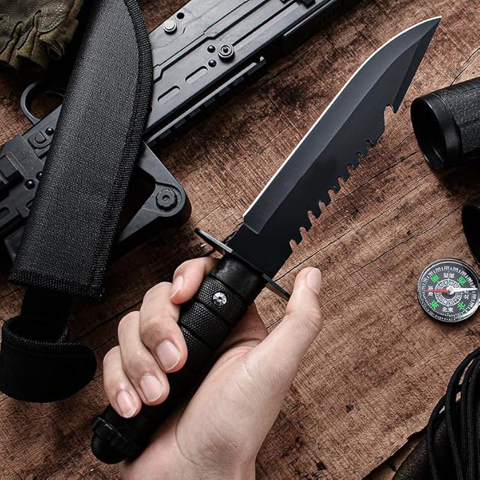 DOOM BLADE Camping Hatchet Axe with Nylon Sheath,Tomahawk Viking Forged High Carbon Steel,Portable Camping Axe for Outdoor Splitting Wood,Hunting (Double-Bit Axe + Hatchet + Fixed Blade Knife)