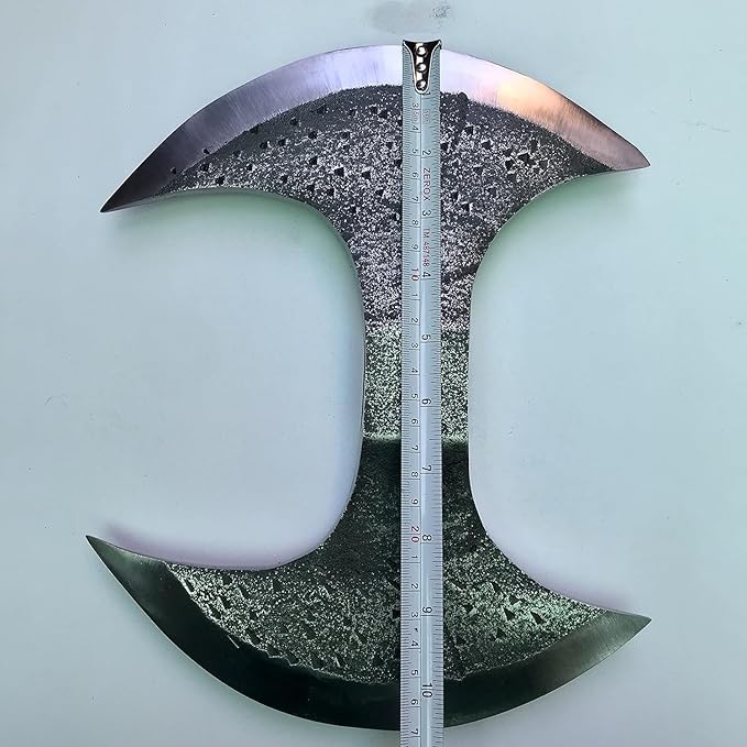 MDM-0555 Custom Hand Forged Tomahawk Viking Hatchet Beared Camping Double Axe Head, 5160 HIGH Carbon Steel Twin Blade, Viking Axe Head Only Vintage Ax Viking Gift for Him 11 ''