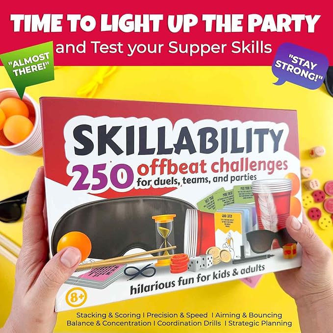 QUOKKA Party Games for Adults and Family - 250 Challenges I Fun Group or Family Activity with Teens, Kids, Friends - Great for Birthdays, Play Nights, Team Building Game for Work I 2-14 Playеrs