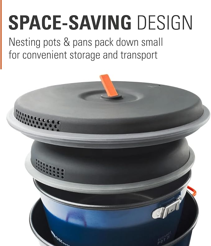 GSI Outdoors Bugaboo Base Camper, High-Efficiency Cookset ??Ceramic Non-Stick Coated