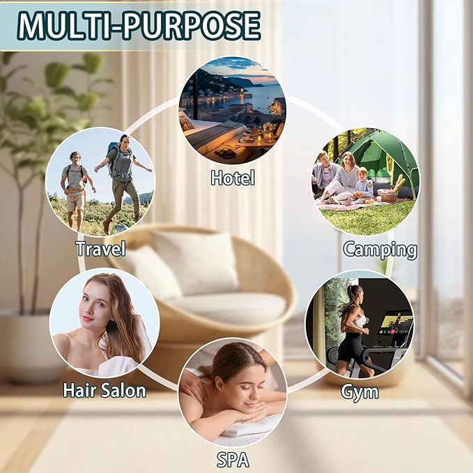 10 Pack Premium-Disposable-Compressed-Bath-Towel-for-Travel, Extra-Thick Large Portable Travel Towels Compressed for Camping Sports Hiking Beach Swimming Vacation, 55"x28"