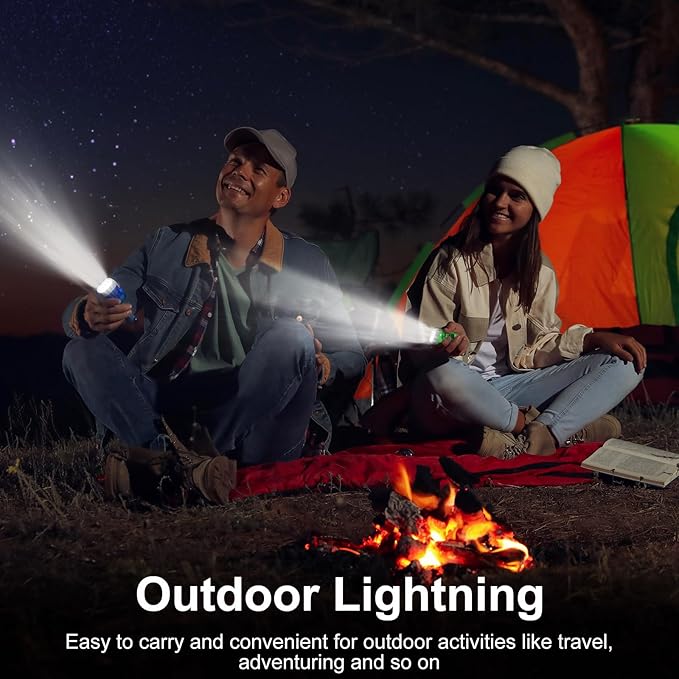 Treela 36 Pcs Hand Crank Flashlights Operation Christmas Bulk Items Squeeze Flashlight No Battery Required Torchlight 3 Powered Charging for Emergency(Green, Gray, Blue, Red)